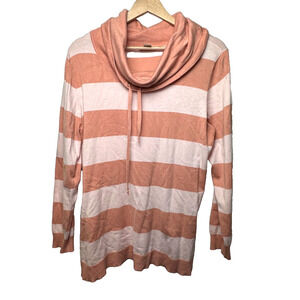 Christopher & Banks Pink Cowl Neck Sweater Size XL